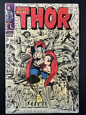 Buy The Mighty Thor #154 Vintage Marvel Comics Silver Age 1st Print 1968 Fair *A2 • 11.85£