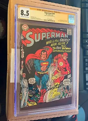 Buy Superman #199 *cgc Ss 8.5 Ow To Wp* Dc *1967* 1st Superman Vs Flash Race • 1,588.68£