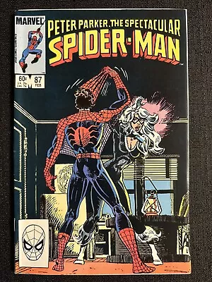 Buy Marvel Comics The Spectacular Spider-Man #87 Spidey Reveals Himself To Cat! 1984 • 18.99£