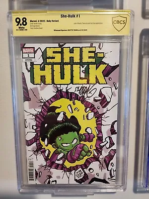 Buy She-Hulk #1 CBCS 9.8 SS Skottie Young Signature 2022 Not CGC • 99.63£