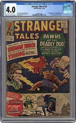 Buy Strange Tales #126 CGC 4.0 1964 3848191003 1st App. Dormammu, Clea • 162.07£