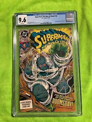 Buy Superman: Man Of Steel #18 (DC 1992) CGC 9.6 !! KEY 1st Full Doomsday Simonson! • 71.13£