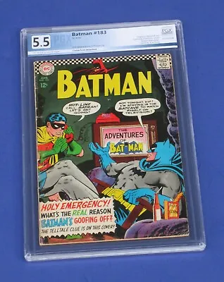 Buy Batman #183 PGX 5.5 2nd Appearance Of Poison Ivy 1966 DC Comics • 134.60£
