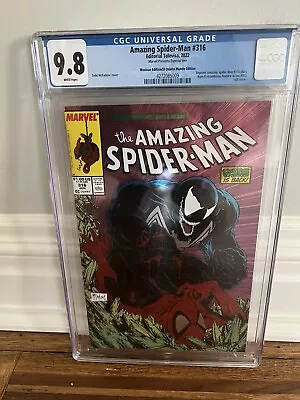 Buy Amazing Spider-Man #316 CGC 9.8 Todd McFarlane! MEXICAN FOIL Limited To 1000! • 116.05£