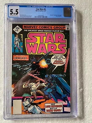 Buy Cgc 5.5 Star Wars #6 Marvel Comics Dec 1977 Part 6 Of Star Wars A New Hope • 49.99£