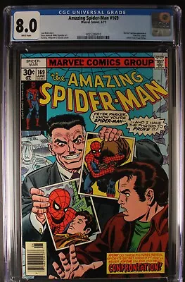 Buy AMAZING SPIDER-MAN  #169   VF8.0  High Grade! WHITE PAGES!  CGC   40252780010 • 46.86£