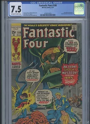 Buy Fantastic Four #108 1971 CGC 7.5~ • 39.53£
