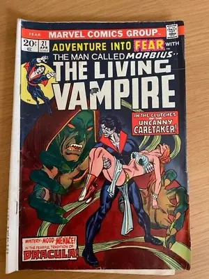 Buy Marvel Comic - Fear- Morbius The Living Vampire Issue 21 From 1974 • 4.99£