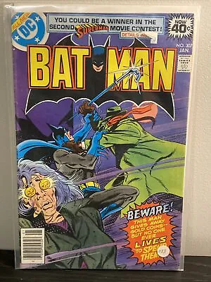 Buy Batman #307 (1979) 1st Appearance Of Lucius Fox VG/VG+ DC • 15.81£