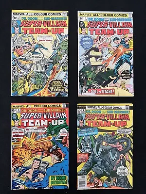 Buy Marvel Super-Villain Team-Up Dr Doom Sub Mariner# 3/4/5/8 Comics Bundle.1975 • 10£