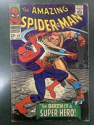 Buy Amazing Spider-Man #42 (Marvel, 1966) 2nd Rhino 1st Full MJ Watson Romita GD • 84.11£