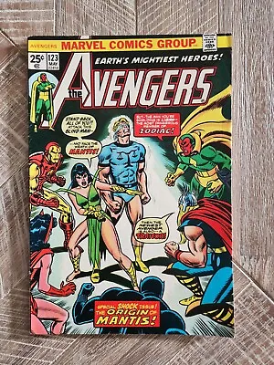 Buy Avengers #123 Marvel Comics 1974 Marvel Value Stamp Intact/Origin Of Mantis • 6.32£