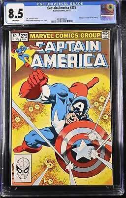 Buy Captain America V1 #275 Mike Zeck 1st App. Baron Zemo (Helmut Zemo) CGC 8.5 • 37.95£