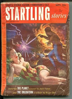 Buy STARTLING STORIES 9/1952-THRILLING PUBS-JACK VANCE-ROGER DEE-SCI-FI PULP-fr • 23.70£