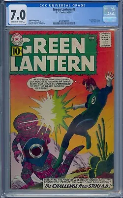 Buy Green Lantern #8 Cgc 7.0 1st 5700 A.d. Story Grey Tone Cover Gil Kane • 221.17£