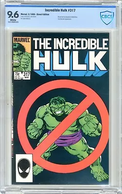 Buy Incredible Hulk  #317  CBCS  9.6  NM+  Wht Pgs  3/86  Doc Season App.  Banner • 44.24£