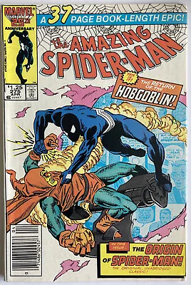 Buy Amazing Spiderman #275 April Key Origin Of Spiderman Retold Hobgoblin NEWSSTAND • 17.49£