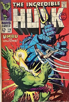 Buy Incredible Hulk #110 (1968) 1st App UMBU • 10£