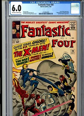 Buy CGC 6.0 Fantastic Four #28 Early X-Men Appearance. Puppet Master Appearance • 315.35£