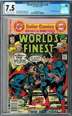 Buy World's Finest Comics #246 CGC 7.5 (Sep 1977 DC) Neal Adams 1st Baron Blitzkrieg • 55.97£
