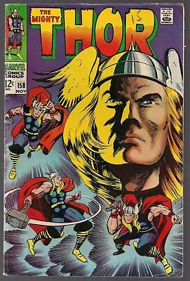 Buy Thor #158 Marvel 1968 Reprnt Journey Into Mystery #83 Origin Dr Blake Kirby Fnvf • 28.99£