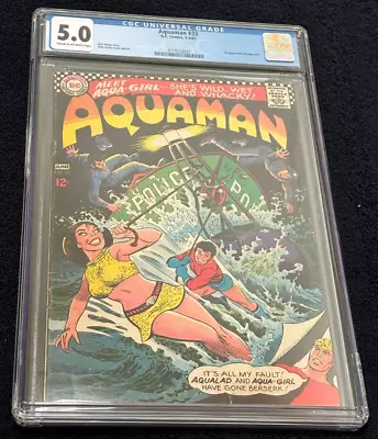 Buy Aquaman #33 (May Jun 1967) ✨ Graded 5.0 CREAM TO OFF-W By CGC ✔ 1st Aqua Girl • 80.06£