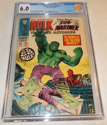 Buy Marvel Comics:  Tales To Astonish #95 Hulk Sub-Mariner High Evolutionary CGC 6.0 • 65.94£