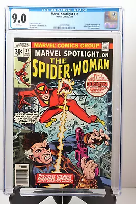 Buy Marvel Spotlight #32 CGC 9.0 1st Appearance Spider-Woman Jessica Drew 1977 • 192.76£