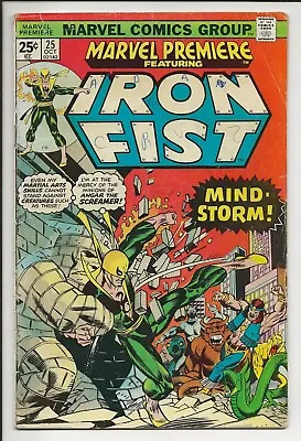 Buy Marvel Premiere #25 Iron Fist VG (Marvel Comics 1975) Mind-Storm • 9.88£