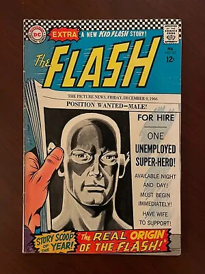 Buy Flash #167 (DC Comics 1967) Silver Age Origin Of Flash Speed Powers 5.0 VG/F • 15.77£