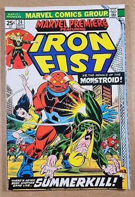 Buy MARVEL PREMIERE #24 Featuring IRON FIST Marvel 1974 Bronze Age F+/VF- • 9.49£