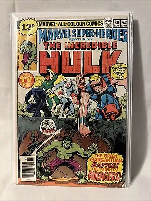 Buy Marvel Comics - Marvel Super-heroes Feat The Incredible Hulk (1979) Issue # 80 • 0.99£
