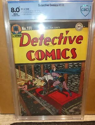 Buy Dc Detective Comics Batman 111 High Grade 8.0 CBCS Cgc Justice League White Page • 1,499.99£