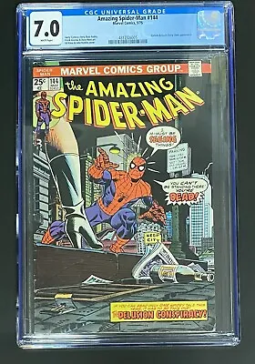 Buy Amazing Spider-man #144 Cgc 7.0 Vf Marvel Comics 1975  Cyclone • 59.37£