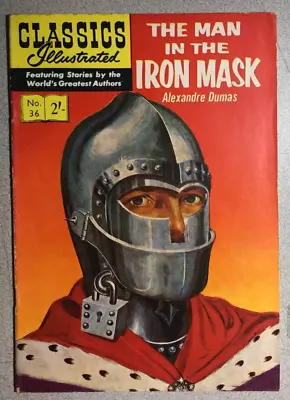 Buy CLASSICS ILLUSTRATED #36 Man In The Iron Mask (HRN 126WL) Australian Comic VG++ • 19.76£