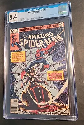 Buy Amazing Spider-Man #210 - CGC 9.4 - Newsstand - 1st Appearance Of Madame Web • 248.19£