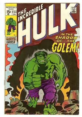 Buy Incredible Hulk #134 5.0 // 1st Cameo Appearance Of Golem Marvel Comics 1970 • 22.52£