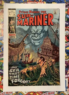 Buy Sub-mariner #16 - Aug 1969 - Tiger Shark Appearance! - Fn+ (6.5) Pence Copy! • 29.99£