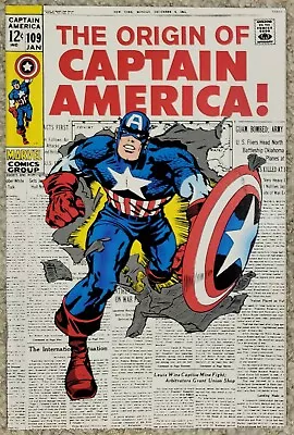 Buy Captain America #109 Marvel Origin Of Captain America - JC Penny Reprint (NM) • 11.83£