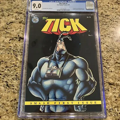 Buy The Tick #1 CGC 9.0 ~ KEY ~ 1st Print Of 1st Issue ~ 1988 • 142.25£