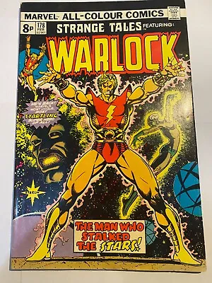 Buy STRANGE TALES Feat. WARLOCK #178  UK Price Marvel Comics 1975 VF- • 14.95£