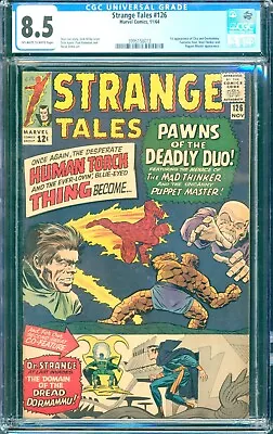 Buy Strange Tales #126 (1964) CGC 8.5 - O/w To White; 1st App. Of Clea And Dormammu • 1,784.70£