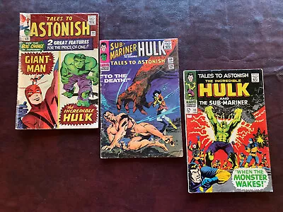 Buy Tales To Astonish #60 Giant-Man & Hulk Double Feature Begins +#80, #99 Lot Of 3! • 78.05£
