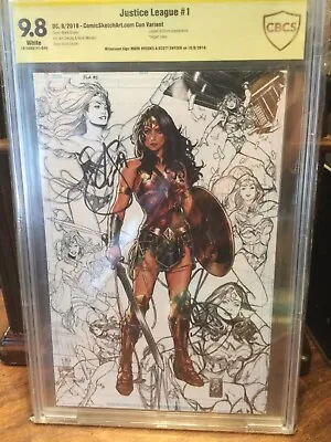 Buy Justice League 1 CBCS 9.8 Signed X2 Snyder Brooks Ltd To 250. Exclusive • 219.87£