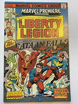 Buy MARVEL PREMIERE #29 Liberty Legion Marvel Comics 1976 Cents VF • 7.95£