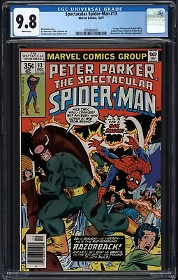 Buy Spectacular Spider-Man #13 CGC 9.8 (1977) - 1st App Razorback - 4059808007 • 142.31£