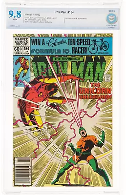 Buy IRON MAN #154 1982 CBCS 9.8 Newsstand Cover By John Romita Jr. Avengers Not CGC • 131.83£