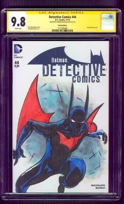 Buy Batman Beyond 44 CGC SS 9.8 Rouleau Detective Comics Original Art Sketch 2015 • 134.40£