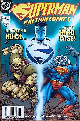 Buy Action Comics #734 (Newsstand) FN; DC | Superman David Michelinie - We Combine S • 4£