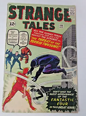 Buy Strange Tales #106 1963 [GD/VG] 1st App Acrobat Silver Age Human Torch FF Key • 47.43£
